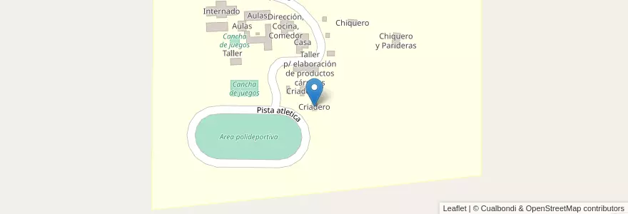 Mapa de ubicacion de Criadero en Argentina, Córdoba, Departamento Tercero Arriba, Pedanía Salto, Municipio De Almafuerte.