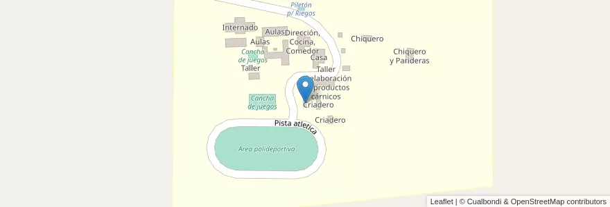 Mapa de ubicacion de Criadero en 아르헨티나, Córdoba, Departamento Tercero Arriba, Pedanía Salto, Municipio De Almafuerte.