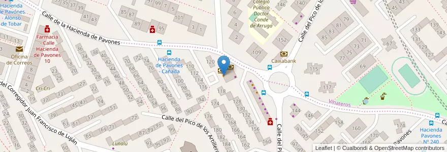 Mapa de ubicacion de Crin en Spanien, Autonome Gemeinschaft Madrid, Autonome Gemeinschaft Madrid, Área Metropolitana De Madrid Y Corredor Del Henares, Madrid.