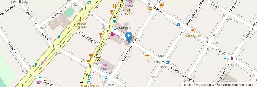 Mapa de ubicacion de Crisol, Colegiales en Argentinien, Ciudad Autónoma De Buenos Aires, Buenos Aires.