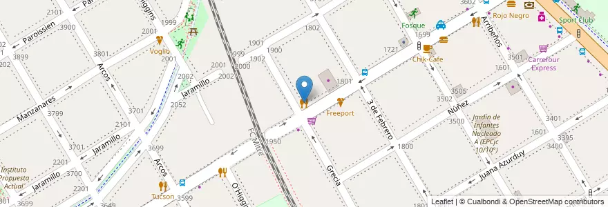 Mapa de ubicacion de Crisologo, Nuñez en 阿根廷, Ciudad Autónoma De Buenos Aires, 布宜诺斯艾利斯, Comuna 13.