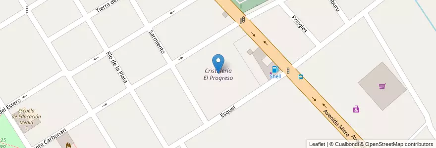 Mapa de ubicacion de Cristalería El Progreso en Arjantin, Buenos Aires, Partido De Quilmes, Ezpeleta.