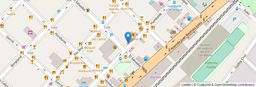 Mapa de ubicacion de Cristian Rey, Palermo en アルゼンチン, Ciudad Autónoma De Buenos Aires, ブエノスアイレス.