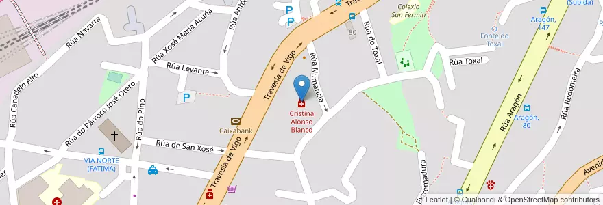Mapa de ubicacion de Cristina Alonso Blanco en Spanien, Galicien, Pontevedra, Vigo, Vigo.
