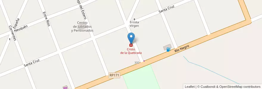 Mapa de ubicacion de Cristo de la Quebrada en Аргентина, Чили, Мендоса, Departamento San Rafael, Distrito Real Del Padre.