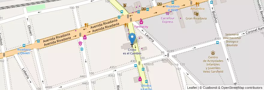 Mapa de ubicacion de Cristo es el Cambio, Velez Sarsfield en Argentina, Ciudad Autónoma De Buenos Aires, Buenos Aires, Comuna 10.