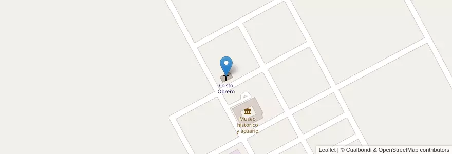 Mapa de ubicacion de Cristo Obrero en アルゼンチン, エントレ・リオス州, Departamento Federación, Distrito Gualeguaycito, Federación.