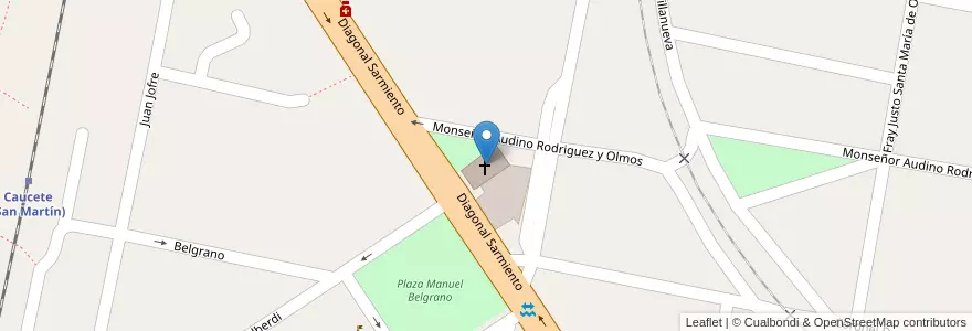 Mapa de ubicacion de Cristo Rey en Argentina, San Juan, Chile, Caucete.