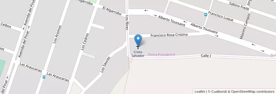 Mapa de ubicacion de Cristo Salvador en Аргентина, Чубут, Departamento Escalante, Comodoro Rivadavia.