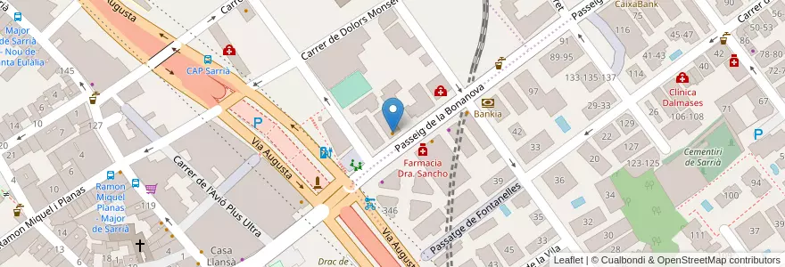 Mapa de ubicacion de Croc Café en إسبانيا, كتالونيا, برشلونة, بارسلونس, Barcelona.