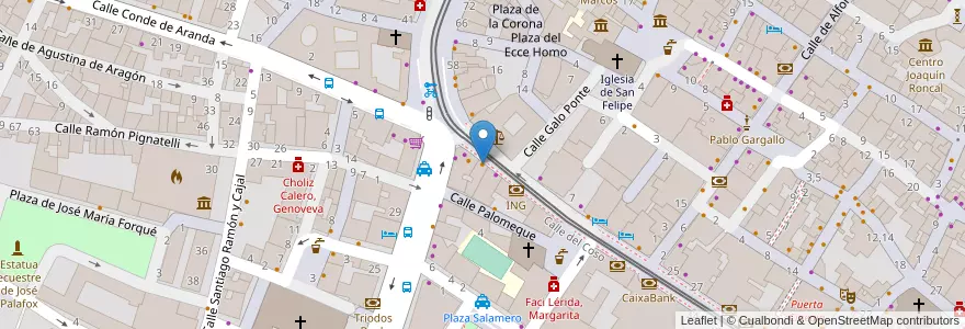 Mapa de ubicacion de Croquetarte en إسبانيا, أرغون, سرقسطة, Zaragoza, سرقسطة.
