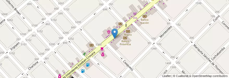 Mapa de ubicacion de Crovara Estacionamiento en 阿根廷, 布宜诺斯艾利斯省, Partido De La Matanza, La Tablada.
