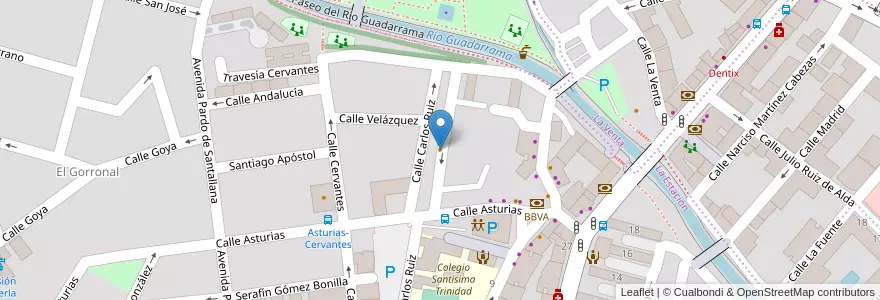 Mapa de ubicacion de Cruce de Caminos en 스페인, Comunidad De Madrid, Comunidad De Madrid, Cuenca Del Guadarrama, Collado Villalba.