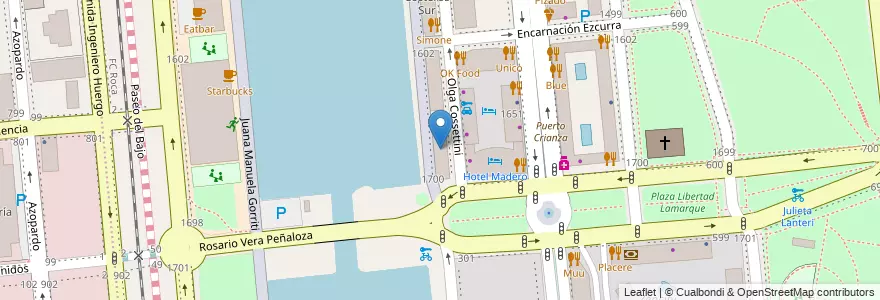 Mapa de ubicacion de Cruceros I, Puerto Madero en الأرجنتين, Ciudad Autónoma De Buenos Aires, Comuna 1, Buenos Aires.