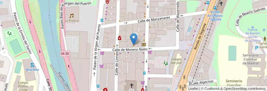 Mapa de ubicacion de Cruz Blanca en スペイン, マドリード州, Comunidad De Madrid, Área Metropolitana De Madrid Y Corredor Del Henares, Madrid.