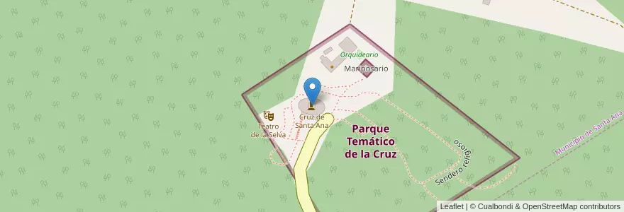 Mapa de ubicacion de Cruz de Santa Ana en Argentina, Misiones, Departamento Candelaria, Municipio De Santa Ana.
