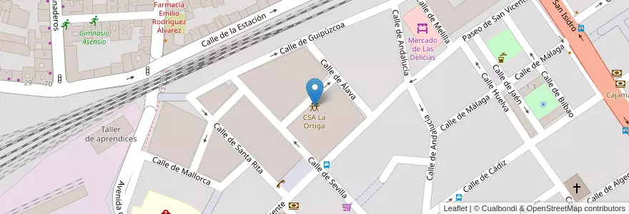 Mapa de ubicacion de CSA La Ortiga en スペイン, カスティーリャ・イ・レオン州, Valladolid, Valladolid.