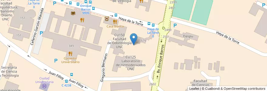 Mapa de ubicacion de CU160 Tanque - Bomberos en 아르헨티나, Córdoba, Departamento Capital, Pedanía Capital, Córdoba, Municipio De Córdoba.