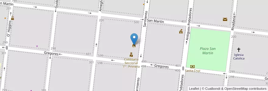 Mapa de ubicacion de Cuartel 11º en Arjantin, Şili, Santa Cruz, Las Heras, Deseado, Las Heras.