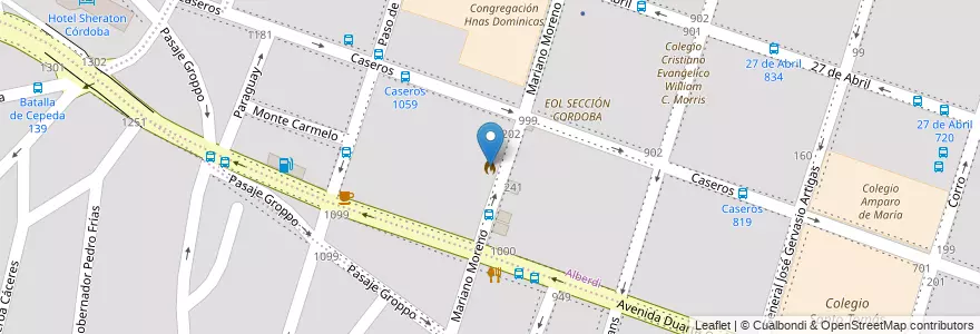 Mapa de ubicacion de Cuartel de Bomberos en Argentine, Córdoba, Departamento Capital, Pedanía Capital, Córdoba, Municipio De Córdoba.