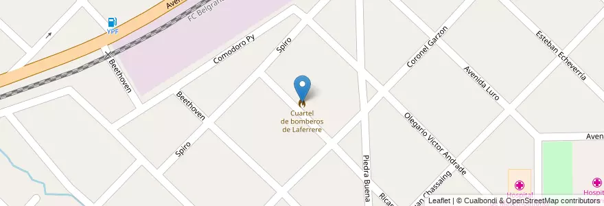 Mapa de ubicacion de Cuartel de bomberos de Laferrere en Argentina, Buenos Aires, Partido De La Matanza, Gregorio De Laferrere.