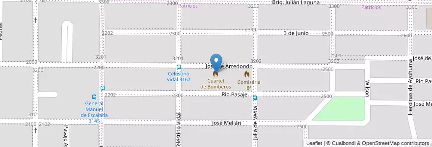 Mapa de ubicacion de Cuartel de Bomberos en Argentinië, Córdoba, Departamento Capital, Pedanía Capital, Córdoba, Municipio De Córdoba.