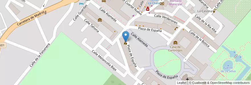 Mapa de ubicacion de Cuartel de la Guardia Civil en إسبانيا, قشتالة وليون, شقوبية, Real Sitio De San Ildefonso.