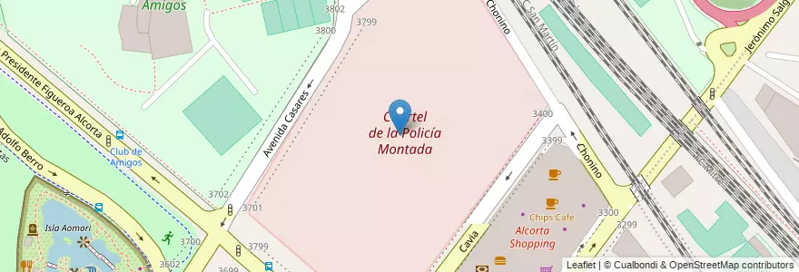 Mapa de ubicacion de Cuartel de la Policía Montada, Palermo en アルゼンチン, Ciudad Autónoma De Buenos Aires, ブエノスアイレス, Comuna 14.