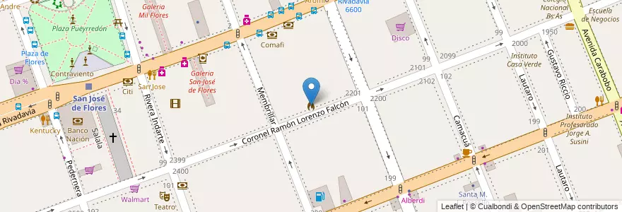 Mapa de ubicacion de Cuartel División VII Flores, Flores en Argentina, Autonomous City Of Buenos Aires, Comuna 7, Autonomous City Of Buenos Aires.