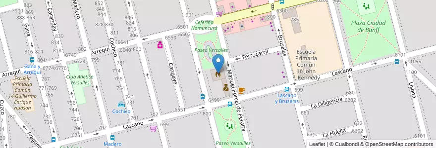 Mapa de ubicacion de Cuartel IX Versalles, Versalles en Argentinien, Ciudad Autónoma De Buenos Aires, Buenos Aires, Comuna 10.