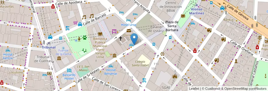 Mapa de ubicacion de Cuatro de Ocho en 스페인, Comunidad De Madrid, Comunidad De Madrid, Área Metropolitana De Madrid Y Corredor Del Henares, 마드리드.
