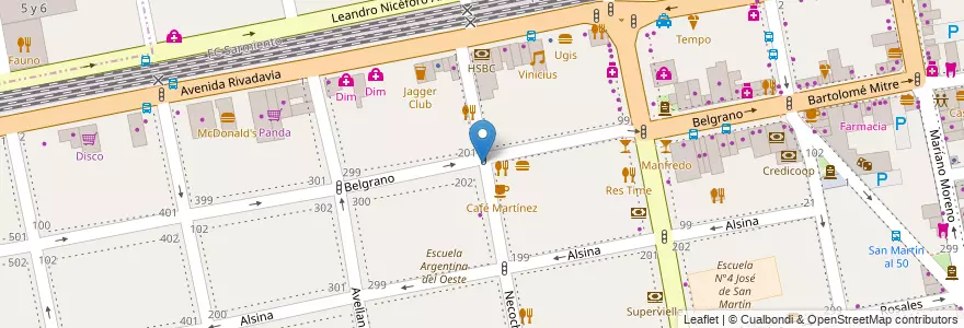 Mapa de ubicacion de Cuatro Express en Argentine, Province De Buenos Aires, Partido De La Matanza, Ramos Mejía.