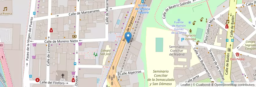 Mapa de ubicacion de Cuatro Pecas en スペイン, マドリード州, Comunidad De Madrid, Área Metropolitana De Madrid Y Corredor Del Henares, Madrid.