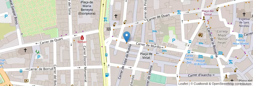 Mapa de ubicacion de Cubanito Lounge en スペイン, バレンシア州, València / Valencia, Comarca De València, València.