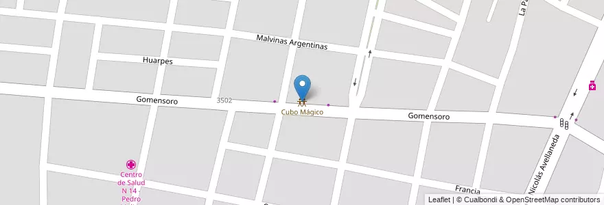 Mapa de ubicacion de Cubo Mágico en آرژانتین, شیلی, Mendoza, Departamento Guaymallén, Distrito Belgrano.