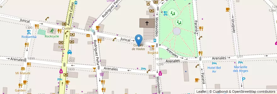 Mapa de ubicacion de Cuento de Hadas, Recoleta en الأرجنتين, Ciudad Autónoma De Buenos Aires, Comuna 2, Buenos Aires.