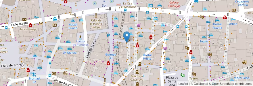 Mapa de ubicacion de Cuevas El Secreto en Spanien, Autonome Gemeinschaft Madrid, Autonome Gemeinschaft Madrid, Área Metropolitana De Madrid Y Corredor Del Henares, Madrid.
