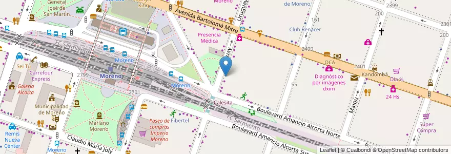 Mapa de ubicacion de Cuidad de Dios en Arjantin, Buenos Aires, Partido De Moreno, Moreno.
