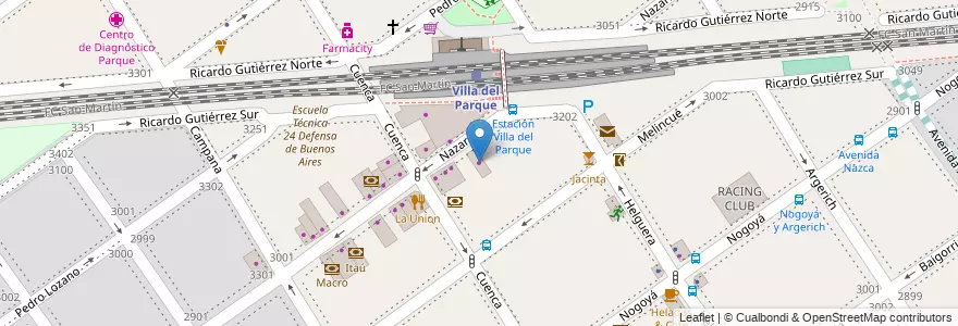 Mapa de ubicacion de Cuidando Sueños, Villa del Parque en الأرجنتين, Ciudad Autónoma De Buenos Aires, Buenos Aires, Comuna 11.