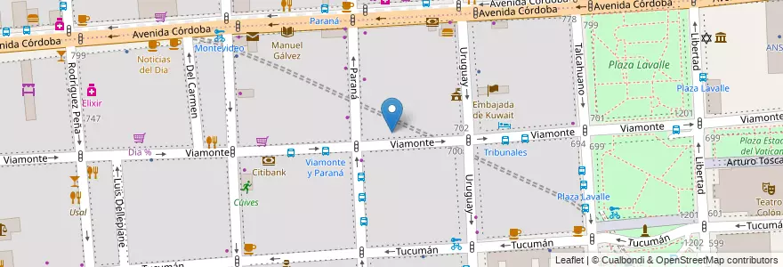 Mapa de ubicacion de Cultural Inglesa de Buenos Aires, San Nicolas en アルゼンチン, Ciudad Autónoma De Buenos Aires, Comuna 1, ブエノスアイレス.