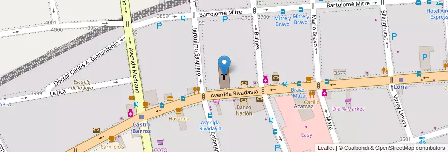 Mapa de ubicacion de Cumbre Mundial de los Milagros, Almagro en Argentina, Ciudad Autónoma De Buenos Aires, Comuna 5, Buenos Aires.