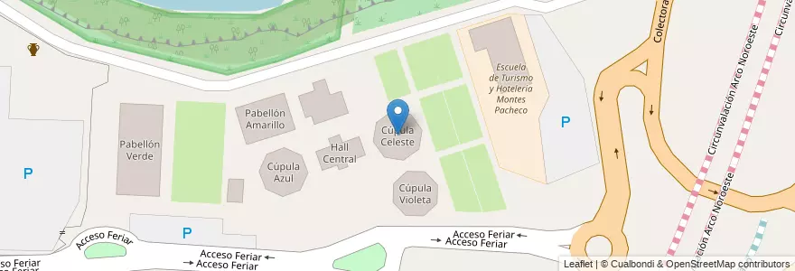 Mapa de ubicacion de Cúpula Celeste en الأرجنتين, Córdoba, Departamento Capital, Pedanía Capital, Córdoba, Municipio De Córdoba.