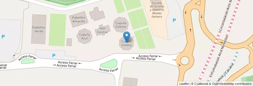 Mapa de ubicacion de Cúpula Violeta en 아르헨티나, Córdoba, Departamento Capital, Pedanía Capital, Córdoba, Municipio De Córdoba.