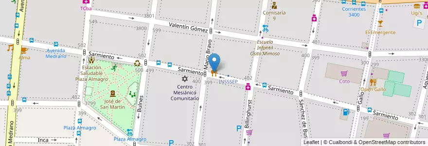 Mapa de ubicacion de Curcuma, Almagro en アルゼンチン, Ciudad Autónoma De Buenos Aires, Comuna 5, ブエノスアイレス.