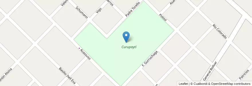 Mapa de ubicacion de Curupaytí en 阿根廷, 布宜诺斯艾利斯省, Partido De Hurlingham, Hurlingham.