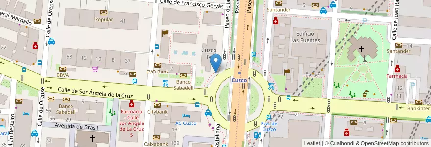 Mapa de ubicacion de CUZCO, PLAZA, DE,S/N en Испания, Мадрид, Мадрид, Área Metropolitana De Madrid Y Corredor Del Henares, Мадрид.