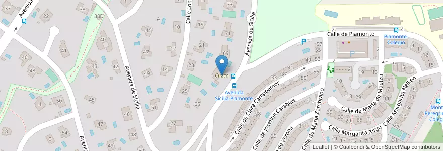 Mapa de ubicacion de Cuzco en إسبانيا, منطقة مدريد, منطقة مدريد, Cuenca Del Guadarrama, Galapagar.