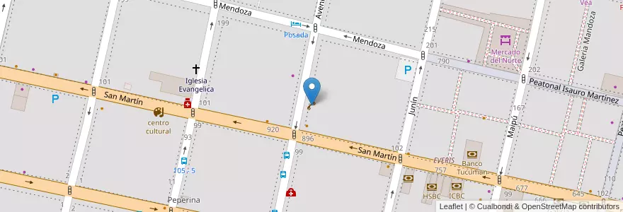 Mapa de ubicacion de Cyber en Arjantin, Tucumán, San Miguel De Tucumán, Departamento Capital, San Miguel De Tucumán.