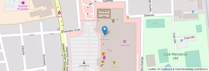Mapa de ubicacion de Cyber cafe en آرژانتین, شیلی, Mendoza, Godoy Cruz, Departamento Godoy Cruz, Distrito Ciudad De Godoy Cruz.