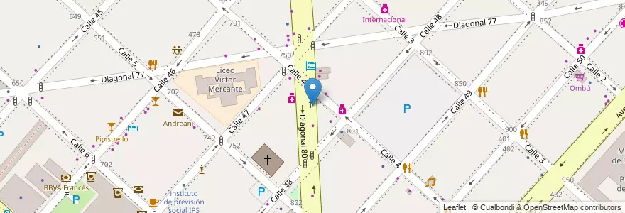 Mapa de ubicacion de Cyber Espacio, Casco Urbano en アルゼンチン, ブエノスアイレス州, Partido De La Plata, La Plata.